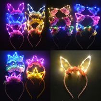 10pcs Glow Animal Led Ear Cat Crown Flower LED Headband