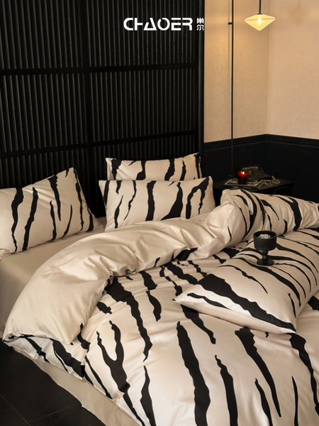 Chaoer High-End Luxury Four-Piece Set, Pure Cotton, 2025 New Model, Bedroom High-Grade Bed Sheet, Duvet Cover, Bedding