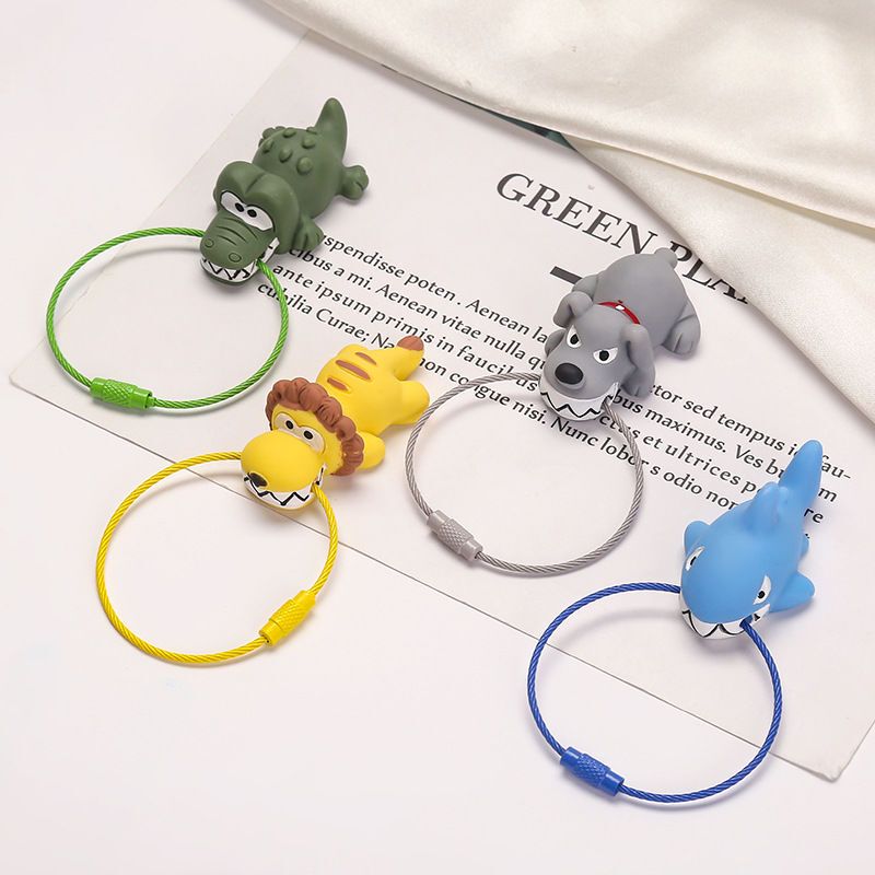 Cartoon Wire Rope Keychain Cute Pendant Animal Keychain Car Key Ring Backpack Creative Decoration Gift
