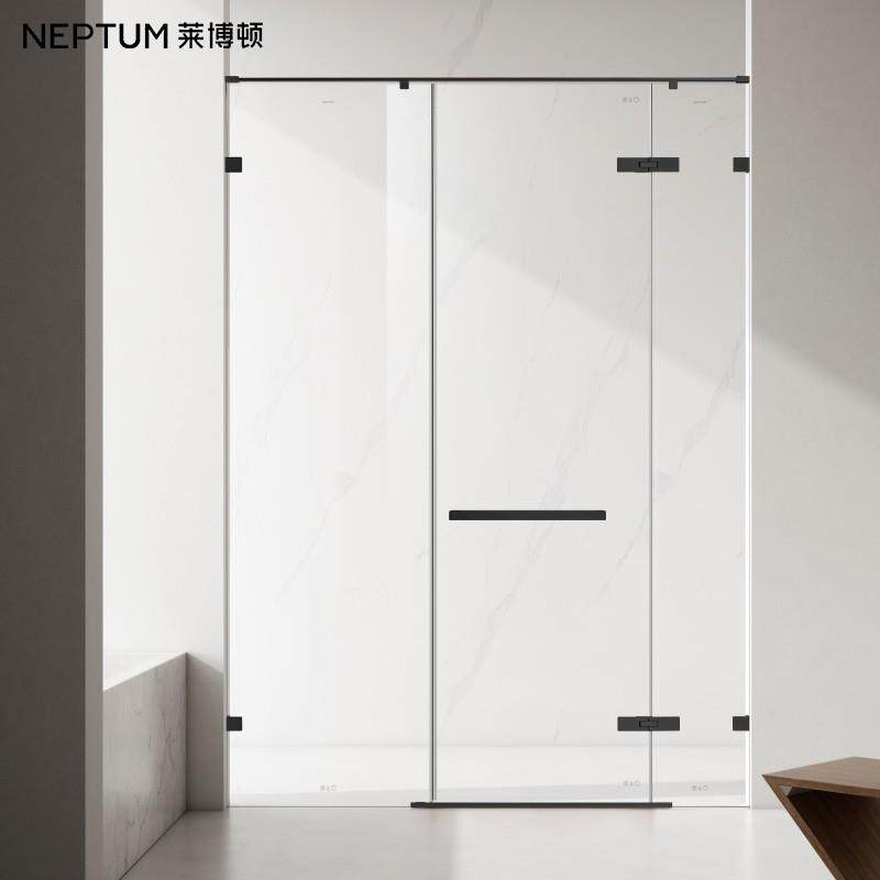 Herringbone 304 stainless steel shower room washroom tempered glass door flat open partition WAA partition-Taobao