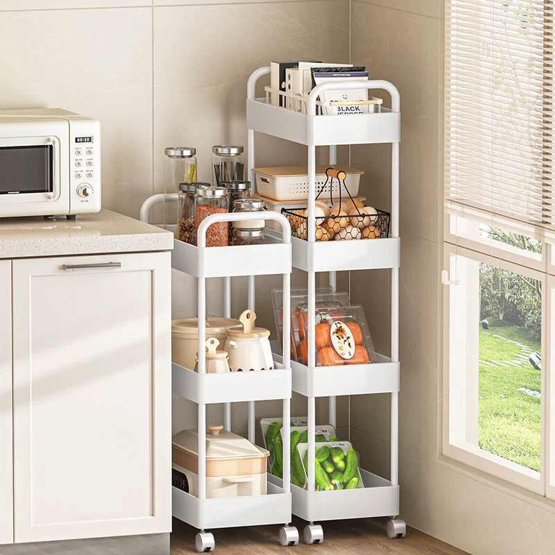 Kitchen Carbon Steel Gap Storage Rack, Refrigerator Gap Rack, 13cm Narrow Gap Storage Rack, Movable Bathroom Storage Rack Kitchen Carbon Steel Gap Storage Rack, Refrigerator Gap Rack, 13cm Narrow Gap Storage Rack, Movable Bathroom Storage Rack