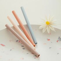 5 Pcs Baby ins Style Foodgrade Silicone Straws Plastic Spir