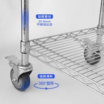Dongguan factory direct sales stainless steel chrome-plated wire mesh shelf storage rack two-layer detachable anti-static storage rack