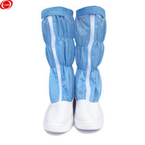 Moufu CNMF159 anti-static high boots (PU long blue stripes size 35)