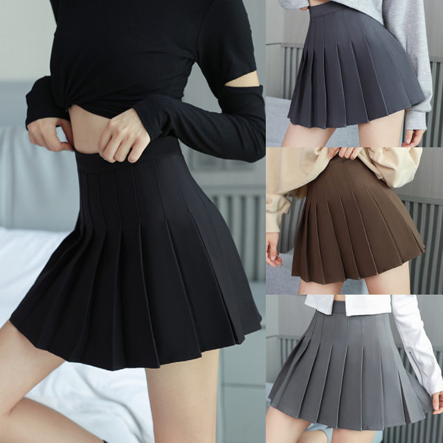 Spring and Autum Pleated Skirt Women's Skirt Short Skirt Student 2023 New High-Waist Slim Jk Small A-Line Skirt