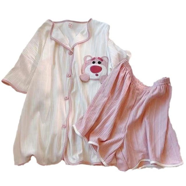 Cute Pacha Dog Pajamas Girls Summer New Casual Casual Loose Internet Celebrity Short Sleeve Outerwear Home Clothes Set