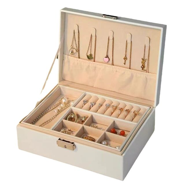 High-End Jewelry Storage Box for Necklaces, Earrings, Ear Studs, Ear Accessories, Bracelets, Rings, Exquisite Jewelry, Gold Jewelry, Large Capacity