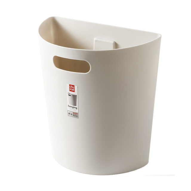 Wall-Mounted Trash Can Bathroom Punch-Free Kitchen Trash Can Cabinet Door Household Toilet Sanitary Bucket Wall-Mounted Small
