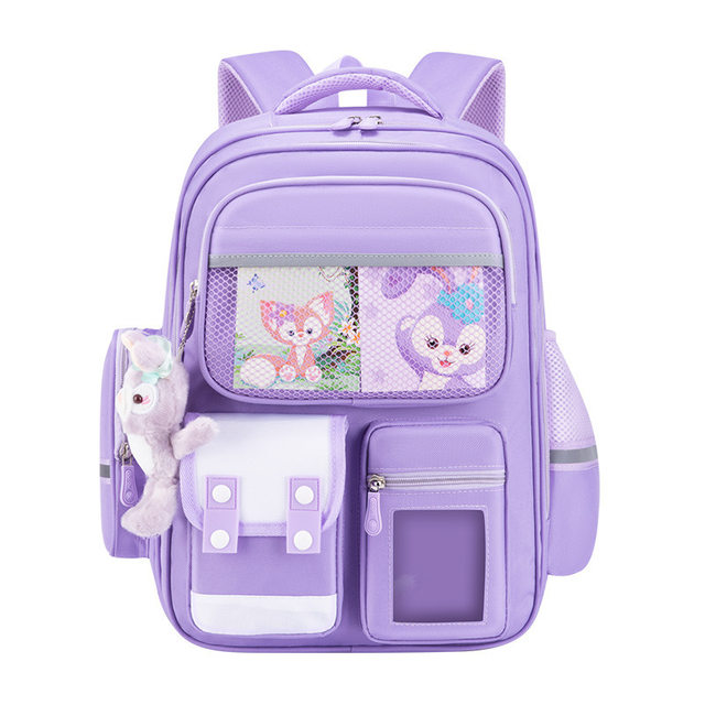New Large-Capacity Schoolbags for Primary School Students in Grades 1, 2, 3 and 6, Girls' Schoolbags, Boys' Spine Protection and Burden-Reducing Kidsren's Backpacks