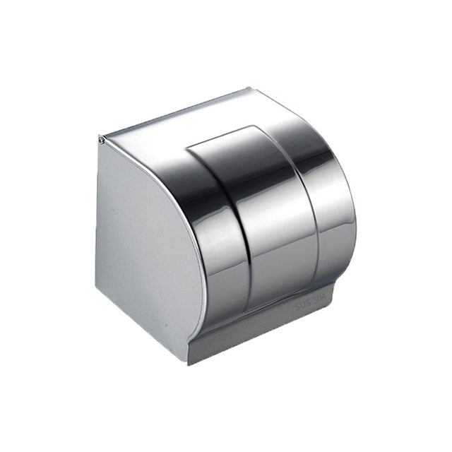 Bathroom toilet tissue box 304 stainless steel punch-free toilet paper box waterproof paper box roll paper towel holder