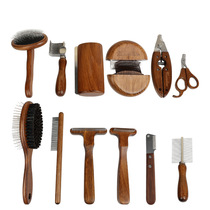 Pet supplies solid wood ancient hair removal comb knotting comb to remove floating hair dehairing knife