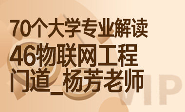 46大学专业解读：物联网工程（门道_杨芳老师）-吾爱张雪峰