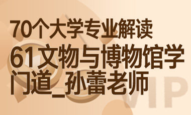 61大学专业解读：文物与博物馆学（门道_孙蕾老师）-吾爱张雪峰