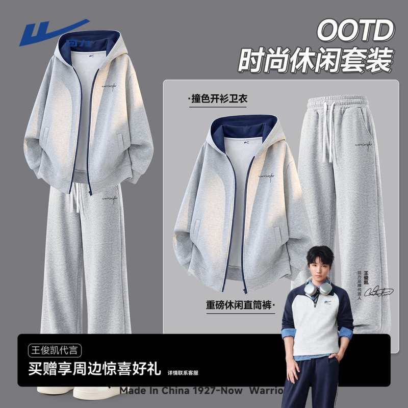 Pull Back Casual Sports Suit for Men and Teenagers, Loose Heavyweight Hooded Jacket, Straight Casual Pants Two-Piece Set, Autumn Y Pull Back Casual Sports Suit for Men and Teenagers, Loose Heavyweight Hooded Jacket, Straight Casual Pants Two-Piece Set, Autumn Y