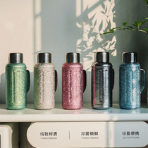 Small Steel Cannon Master 1000 Pure Titanium Stewed Tea Kettle Large Capacity Health Kettle Hot Water Kettle Outdoor Travel Portable Insulation Kettle