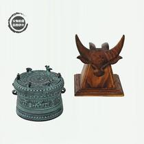 Jinjin high-quality 18c gift m Guang WEI bronze West Bull Head Bronze Drum national crafts strong product to send good products