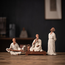 Ceramic historical figure ornaments Tea Saint Lu Yu Boya Zhong Ziqi Chinese tea room living room decoration Chinese style furnishings