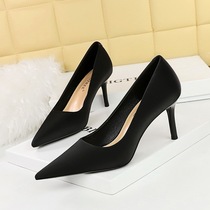 3265-A1 style fashionable simple stiletto high heels shallow mouth pointed toe versatile commuting high heels womens shoes