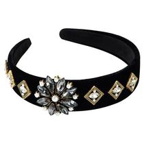 Internet celebrity headband Korean new hair accessory European and American diamond-encrusted crystal flower super flash wide-brimmed headband for women with pressed hair
