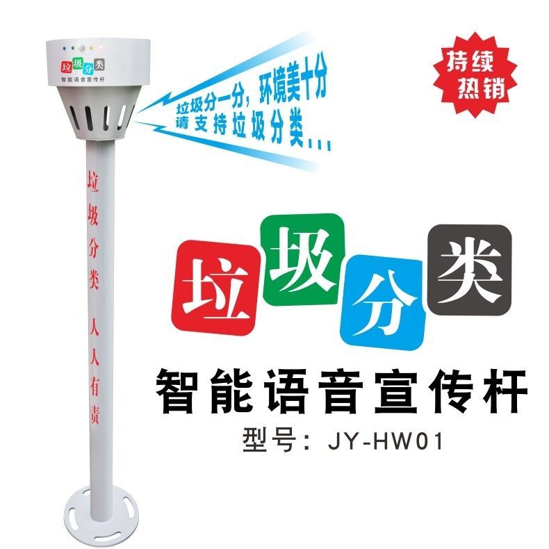 Solar Body Sensing Voice Announzer Outdoor Reminder Put HW01 Garbage Classification Voice Prompter-Taobao