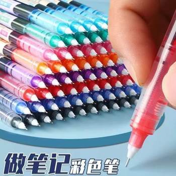Retro Direct Liquid Rollerball Colored Gel Pen, Self-Control Ink Rollerball Pen for Students' Journaling, Writing, and Signing