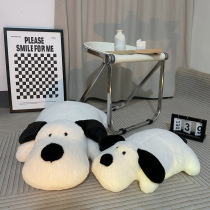 50 70cm Soft Kawaii black white Dog Doll Stuffed Cute cross border