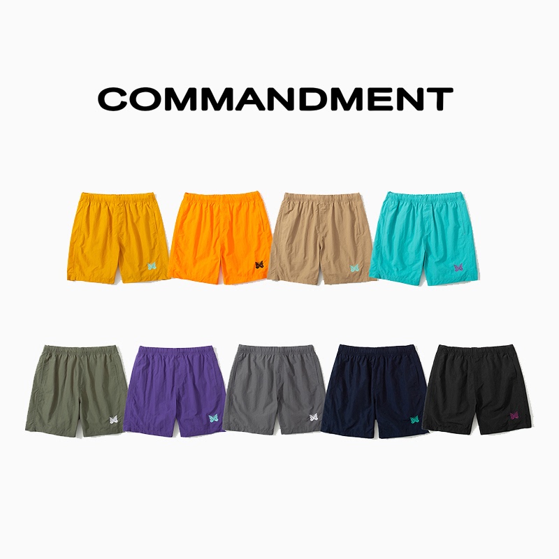 Cant 25Ss Summer Quick-Drying Casual Shorts Five-Point Pants Embroidered Dopamine Butterfly Loose Solid Color Pants for Men