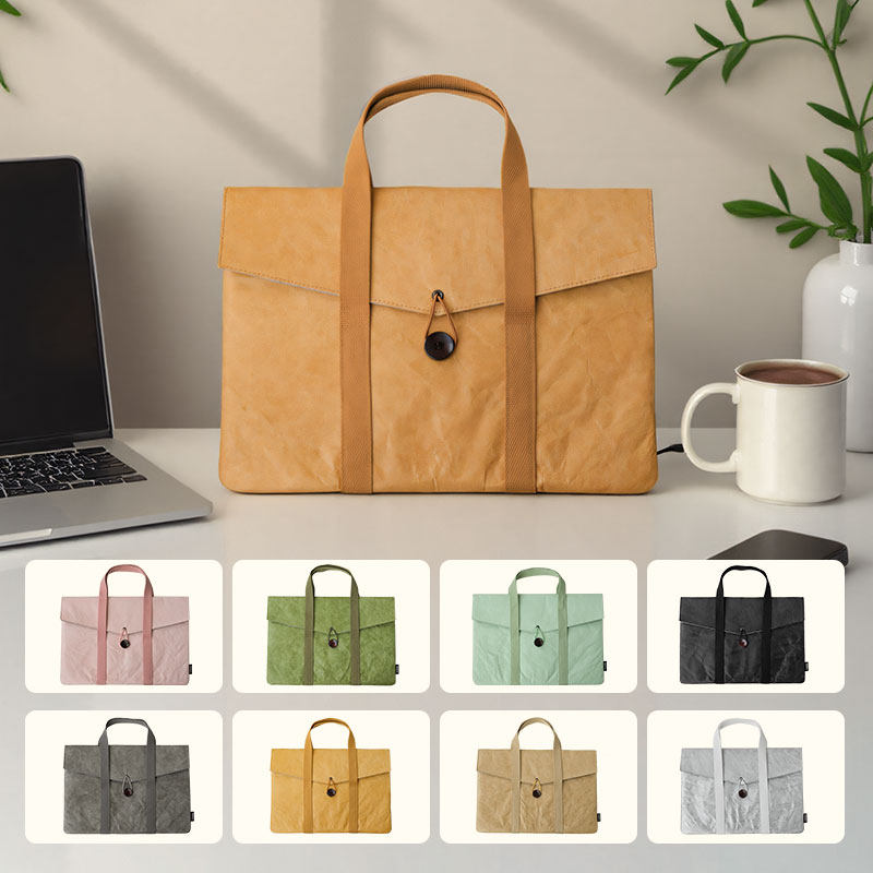 Tyvek Fashion Solid Color Minimalist Laptop Carrying Bag - Thumbnail 2