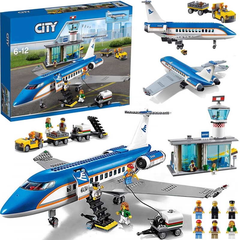 2026 New Product City Airport Passenger Aircraft Terminal Series Model Male Assembly Building Block Toy Suitable for China