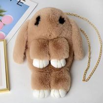 Plush bag for women cute bunny doll shoulder crossbody student bag double shoulder childrens bag versatile and stylish bunny bag