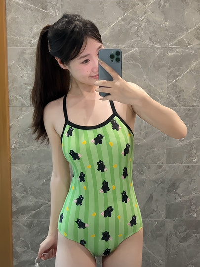 Beihaolong-bañador de gama alta para mujer, traje de baño triangular de una pieza, piscina de carreras, dibujos animados especiales, 2024