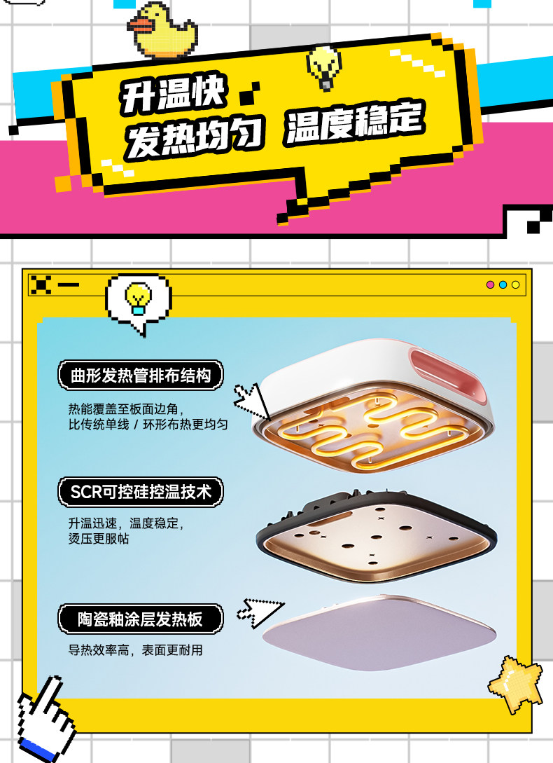 Горячая штемпелюя машина/пресс-машина 【官方正品】乐立克方形拼豆烫画机热转印压烫机热压机手工diy衣服帽子