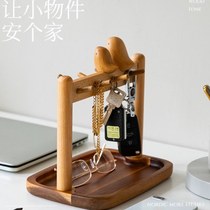 Storage of ornaments entrance door home storage rack creative hook tray key storage rack