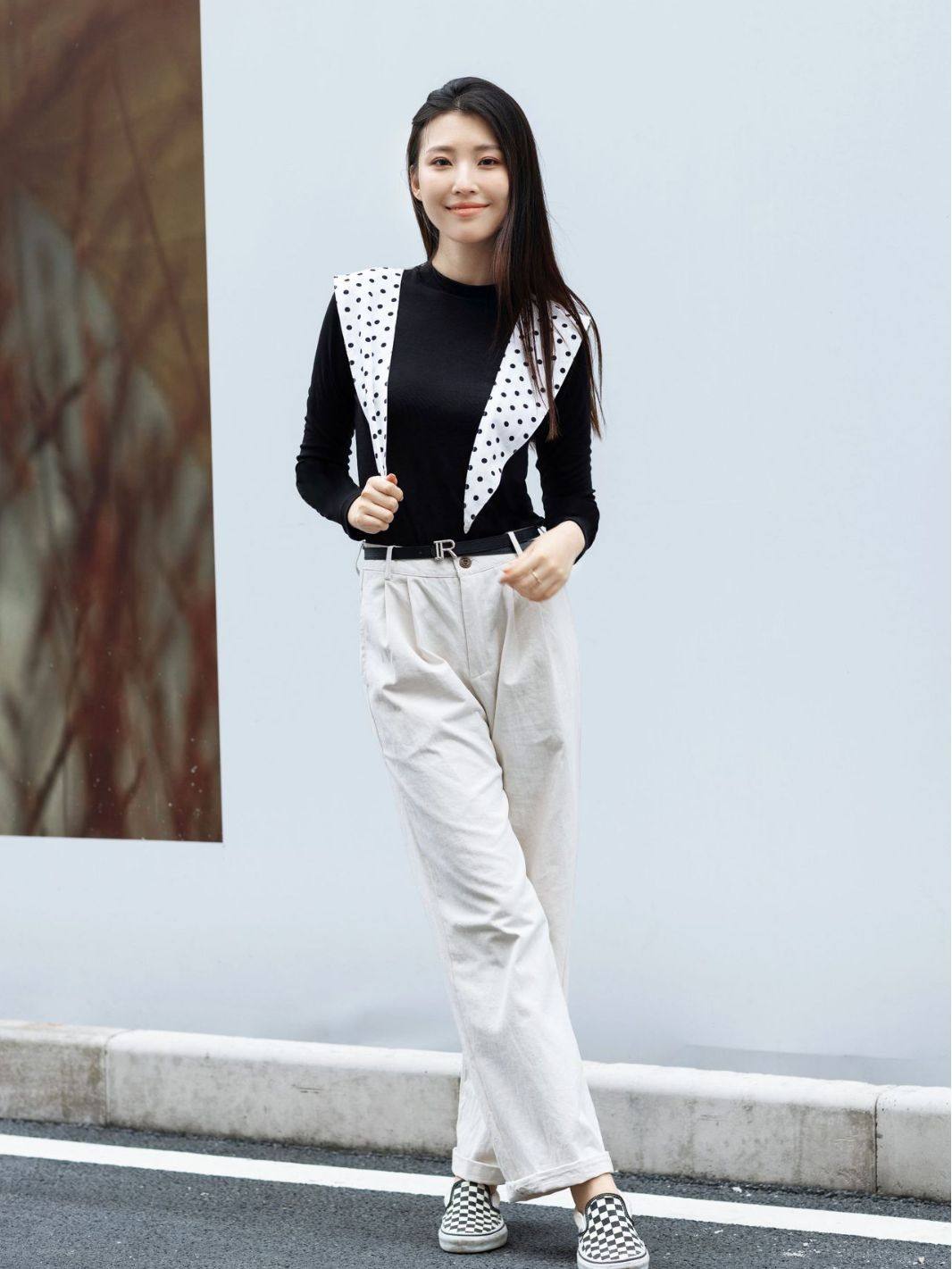 2023 Autumn Winter New Thread Cotton Semi-High Collar Long Sleeve Undershirt Woman inner lap t-shirt Slim Fashion Blouse-Taobao