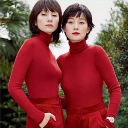 Jinmian impression New Year red! Sweater women's autumn and winter sweater thin ins Korean drama high collar inner top H