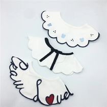 Ins New Cotton Sweet Baby Bib Round Rotating Infant Baby Bib