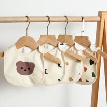 New Cotton Baby Bibs Cute U-shaped Cartoon Print Saliva Towe