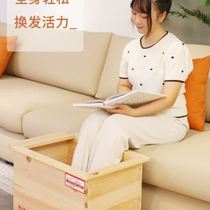 Deepened barrel solid wood foot warmer stove heater household foot roasting artifact fire box foot box type electric fire barrel