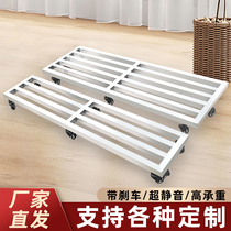 Bracket custom-made mobile fish tank thickened flower pot universal wheel stainless steel refrigerator square base tray