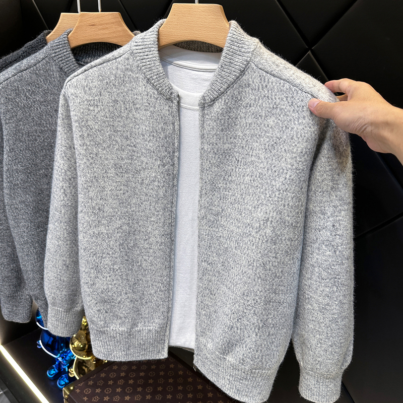High-Quality Zip-Up Cardigan Sweater for Men, Trendy Brand Knitwear Jacket, 2026 Winter New Men's Outerwear Sweater High-Quality Zip-Up Cardigan Sweater for Men, Trendy Brand Knitwear Jacket, 2026 Winter New Men's Outerwear Sweater