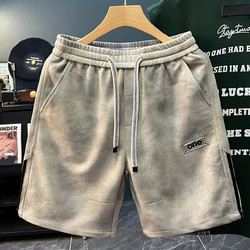 Embroidered American-Style Shorts for Men, Summer Trendy Brand, Loose Five-Point Pants, 2025 New Popular Style, Sports Washed Dirty Pants