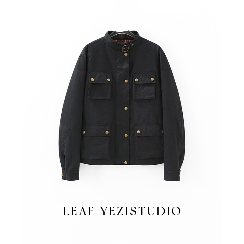 [Traveler] Vintage Handmade Distressed Oil Wax Craft Barn Style Hunting Windbreaker Jacket 26310003