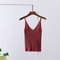 Women Sexy Knitted Crop Top Crop Sleeveless Cropped Vest Sli