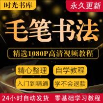 New brush calligraphy course tutorial online class teaching video writing soft brush calligraphy European style regular script official seal script and cursive script