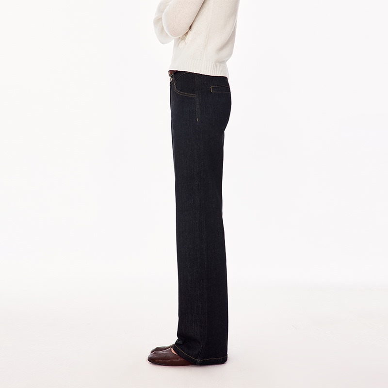 Redolence Wide-Waisted Slim-Fit Jeans for Women, Autumn Straight-Leg Jeans, Original Denim, Work Pants, Textured Trousers Redolence Wide-Waisted Slim-Fit Jeans for Women, Autumn Straight-Leg Jeans, Original Denim, Work Pants, Textured Trousers