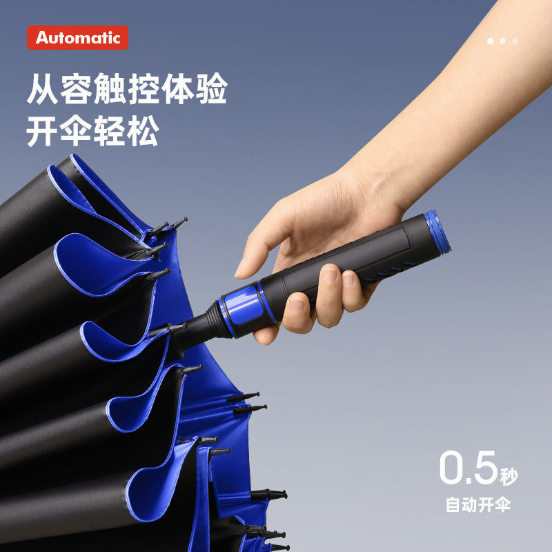 Long-Handled Umbrella, Enlarged, Thickened, Reinforced, Automatic Umbrella for Both Sunny and Rainy Weather, High Aesthetic Value, Large Size, Dual-Use Sunshade Umbrella, Durable Like a Rolls-Royce Long-Handled Umbrella, Enlarged, Thickened, Reinforced, Automatic Umbrella for Both Sunny and Rainy Weather, High Aesthetic Value, Large Size, Dual-Use Sunshade Umbrella, Durable Like a Rolls-Royce