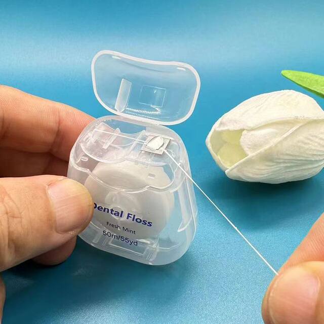 Ultra-Fine Dental Floss, Slightly Waxy, Mint-Flavored, for Cleaning between Teeth, Orthodontic Use, Medical Portable Floss Roll, 50m Floss Rolls, Mint Flavor