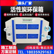 Deodorizing paint mist purification UV light oxygen activated carbon environmentally friendly adsorption box paint room purification and deodorization fan all-in-one machine