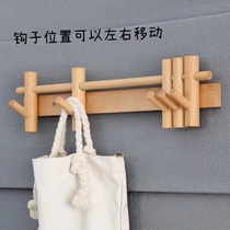 Solid wood hook into the door wall coat hook entrance hall bedroom wall hanger door storage wooden hanger