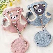 Vest type dog leash puppy Teddy harness cat out to prevent break-away walking cat rope cat chain dog chain
